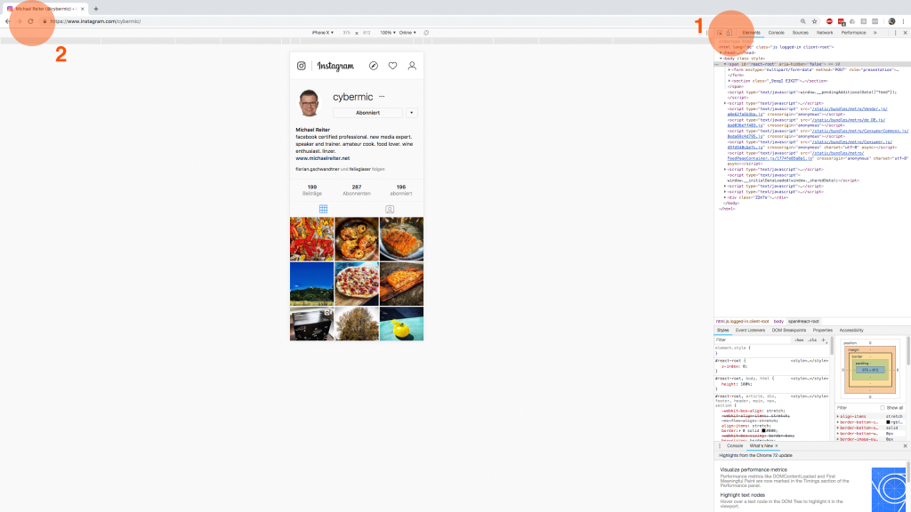 Instagram Postings und Stories vom Desktop aus